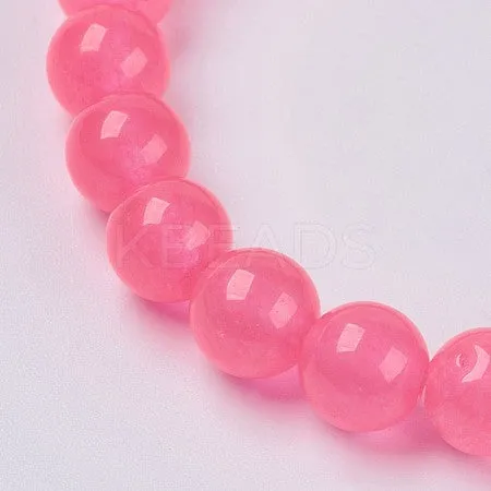 10mm Vivid Pink Madagascar Rose Quartz Bead Bracelet