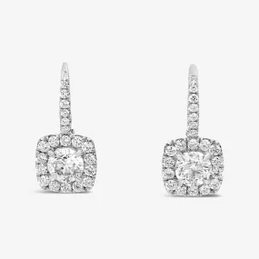 1.73ct Drop Halo Earrings