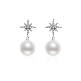 18k Gold Diamond Edison Pearl Earring KE00085