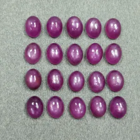 36.15cts Natural Untreated Raspberry Sheen PURPLE PINK SAPPHIRE Gemstone September Birthstone Oval Shape Cabochon 8*6mm*4h 20pcs Lot For Jewelry