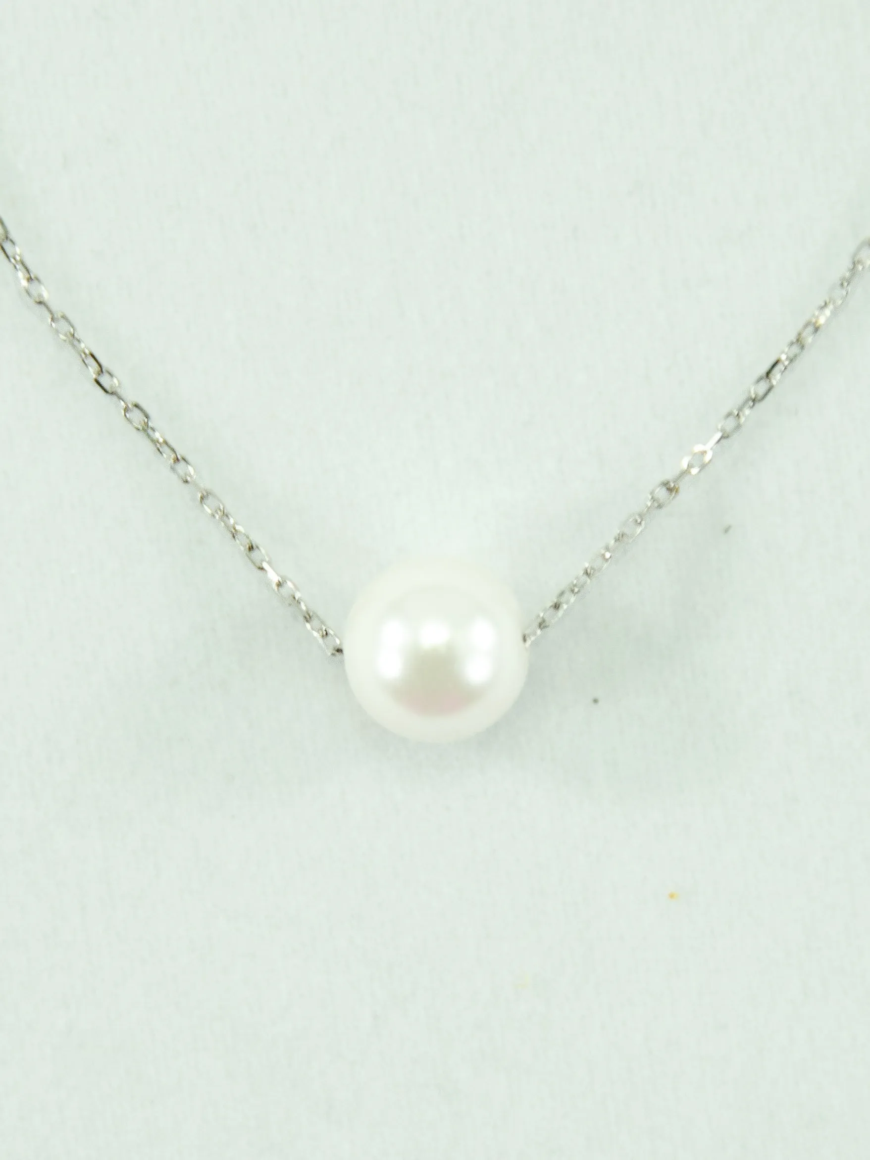 Amanda Sterling Silver Pearl Necklace