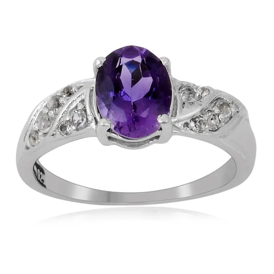 Amethyst Oval Classic Ring