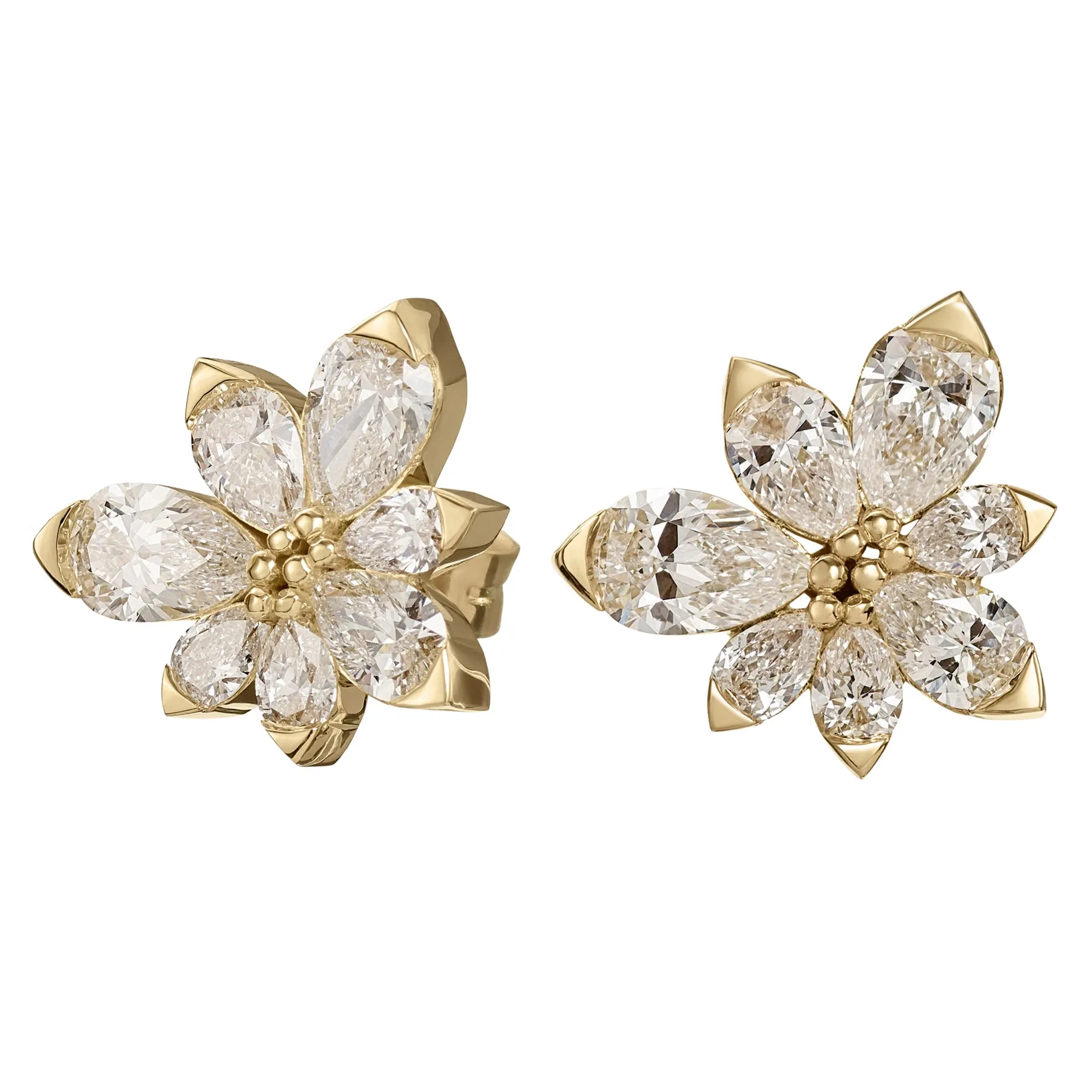 Asymmetric Blossom Stud Earrings