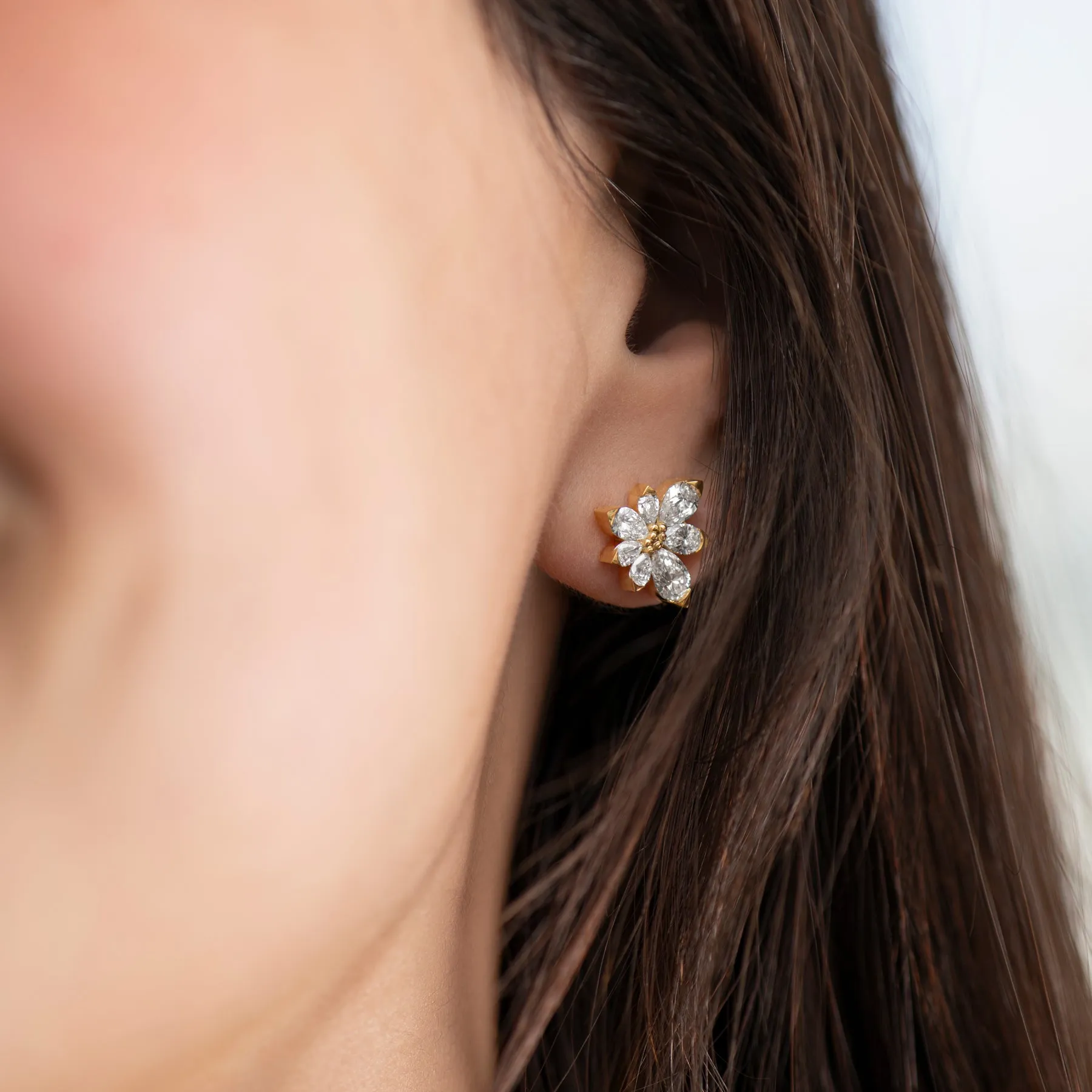 Asymmetric Blossom Stud Earrings