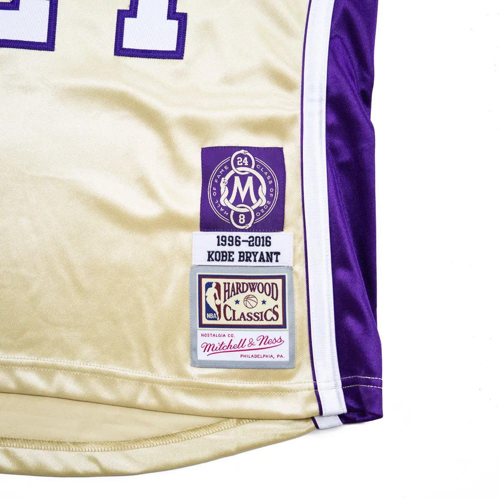 Authentic Hall of Fame Lakers Kobe Bryant Jersey (Metallic Gold)