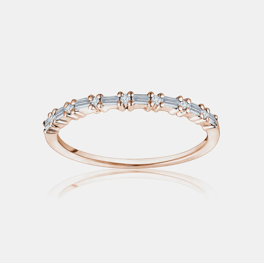 Baguette and Round Diamond Ring