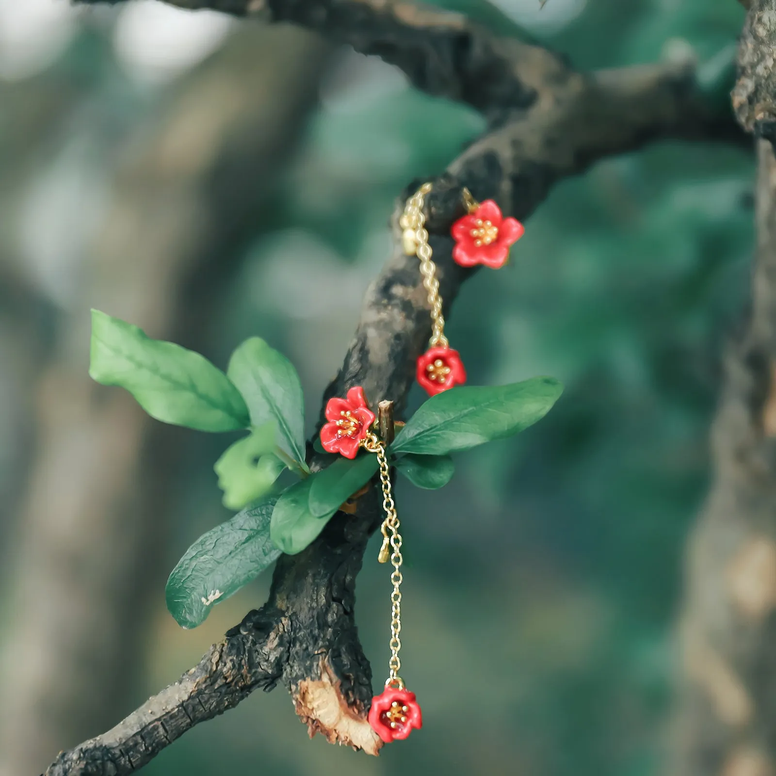 Begonia Flower Earrings