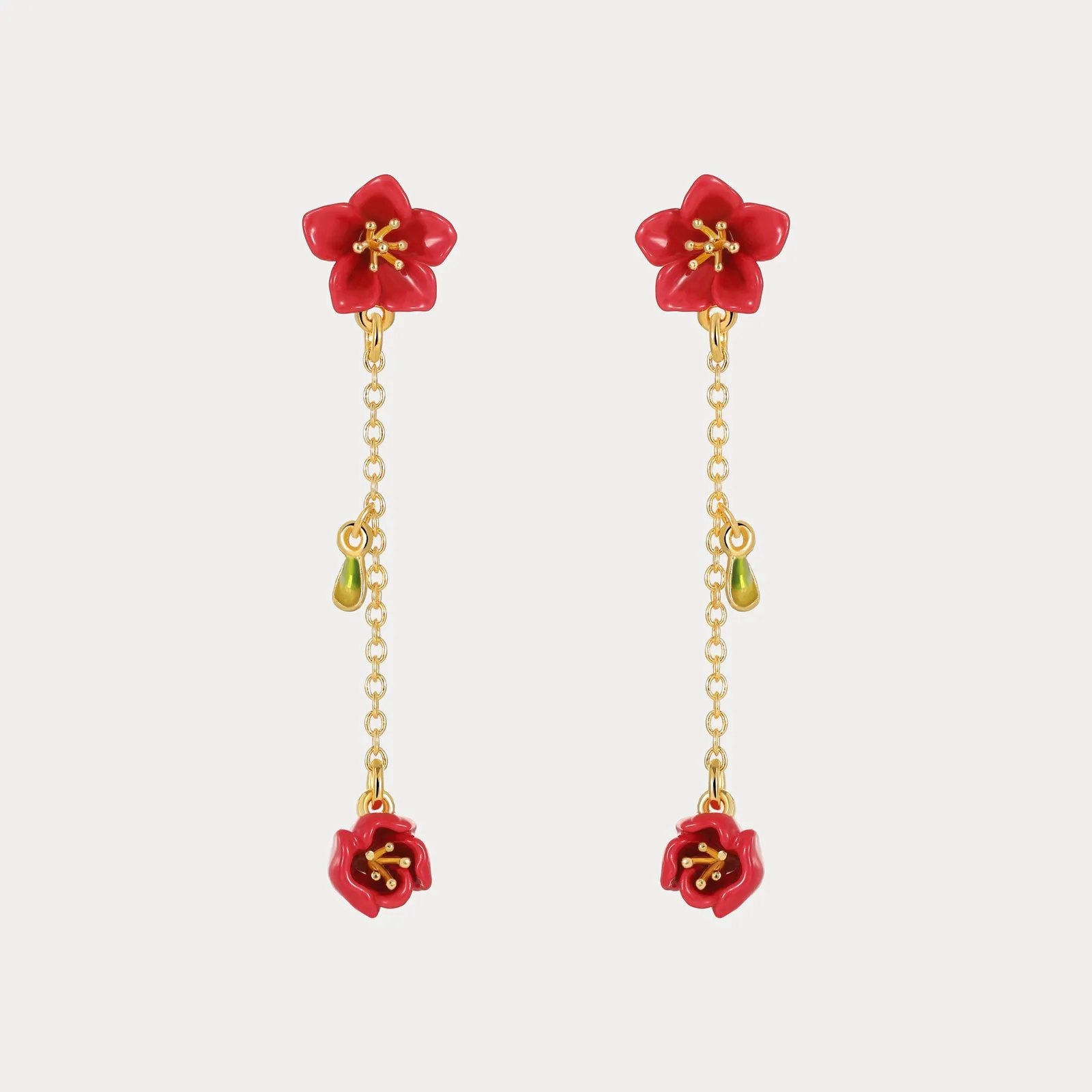 Begonia Flower Earrings