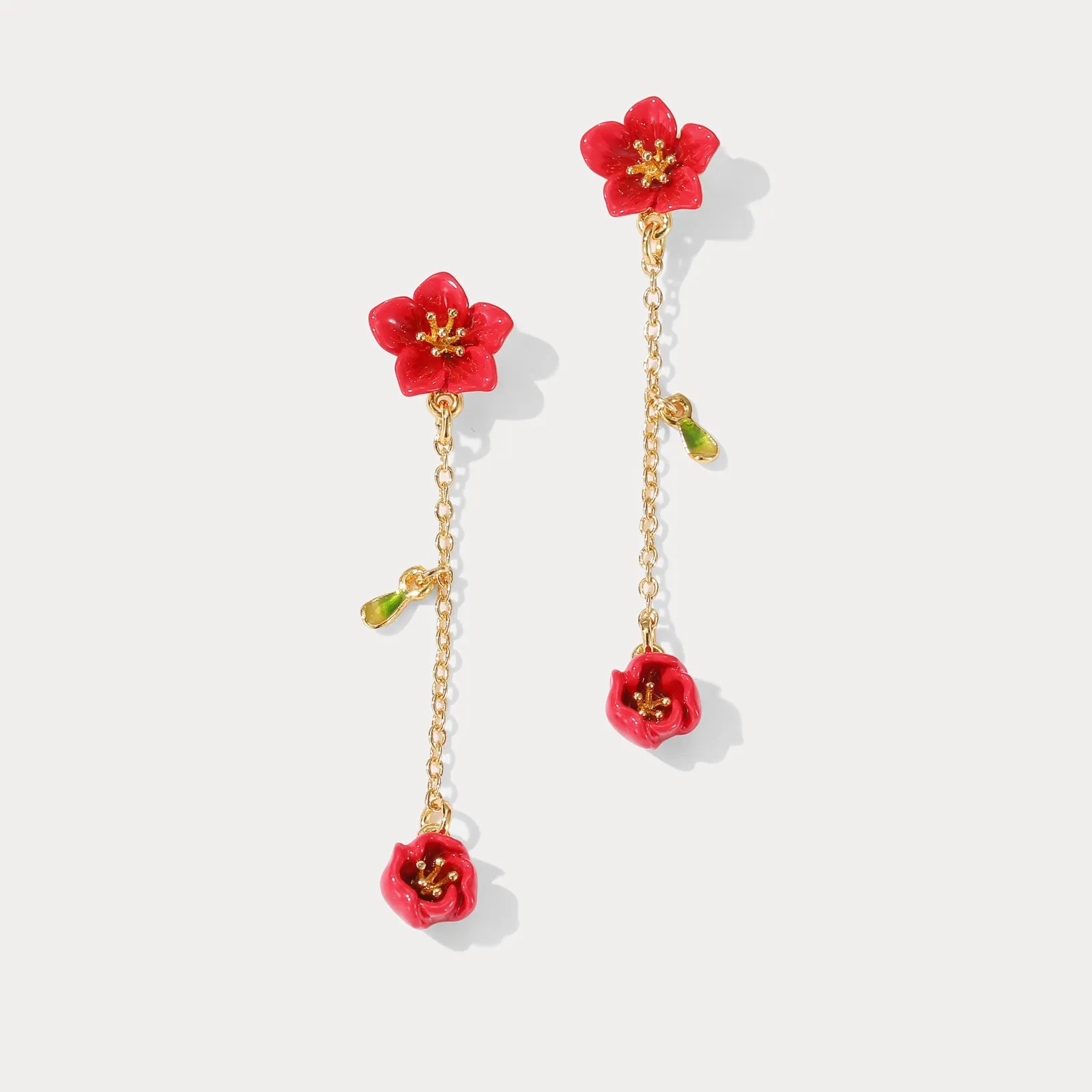 Begonia Flower Earrings