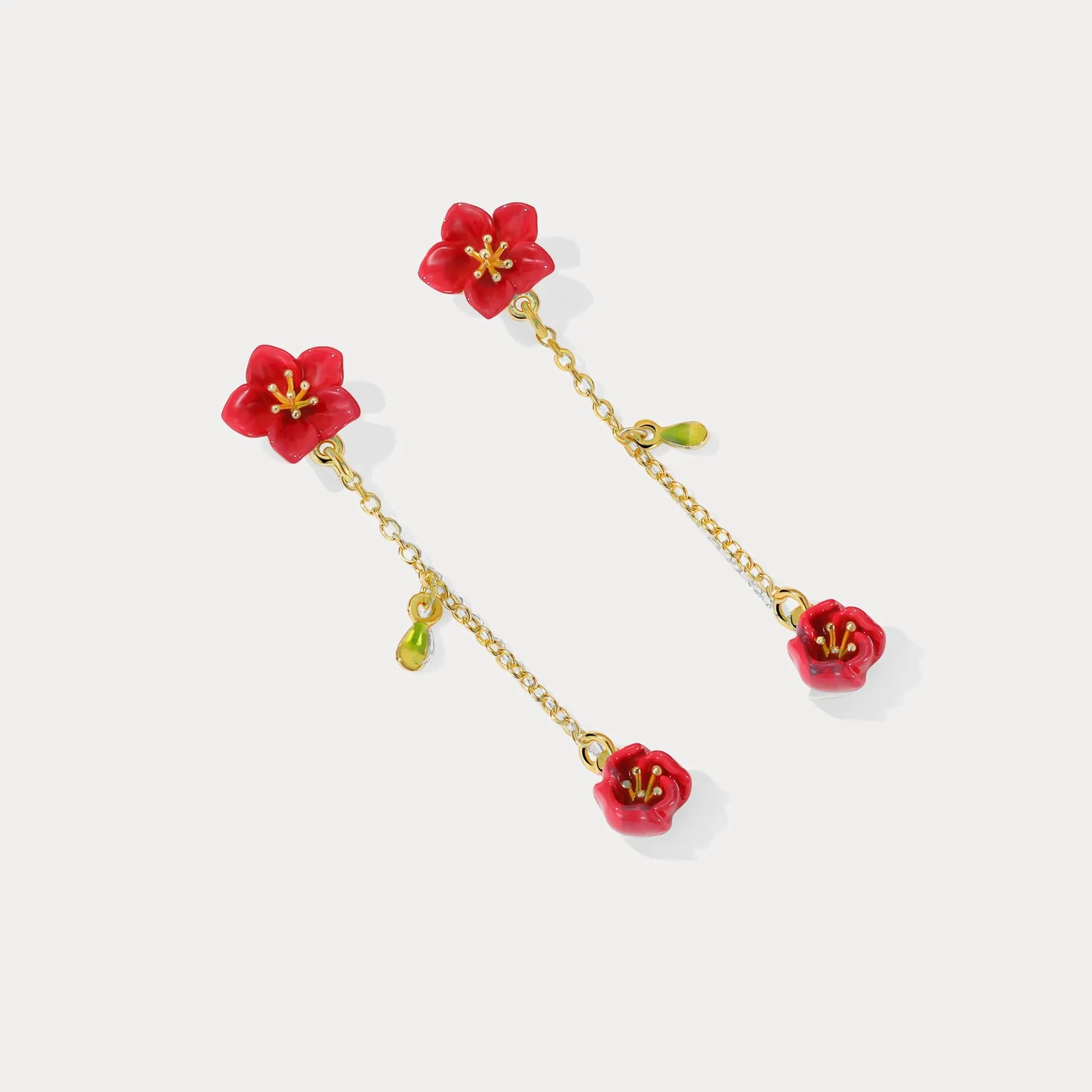 Begonia Flower Earrings