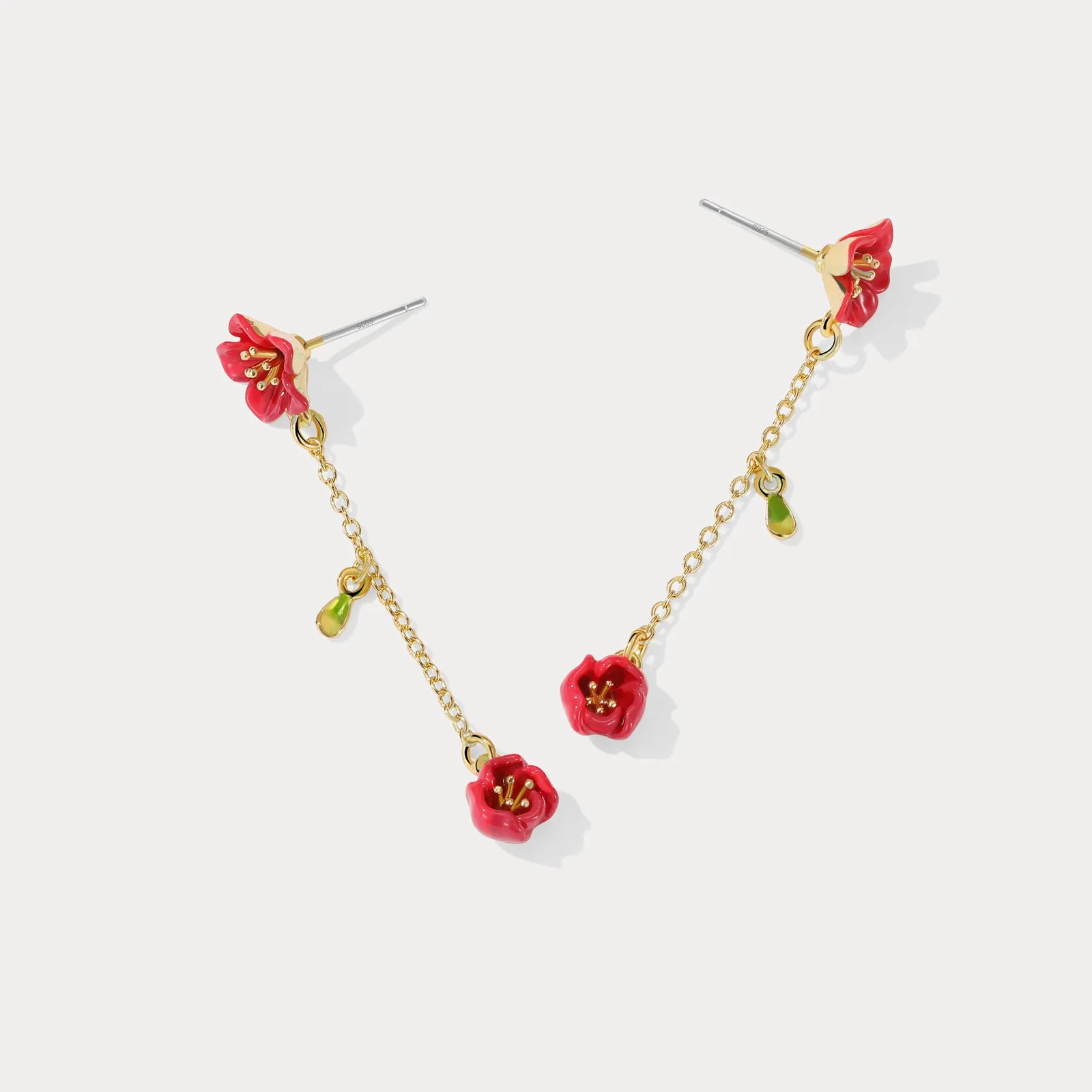 Begonia Flower Earrings