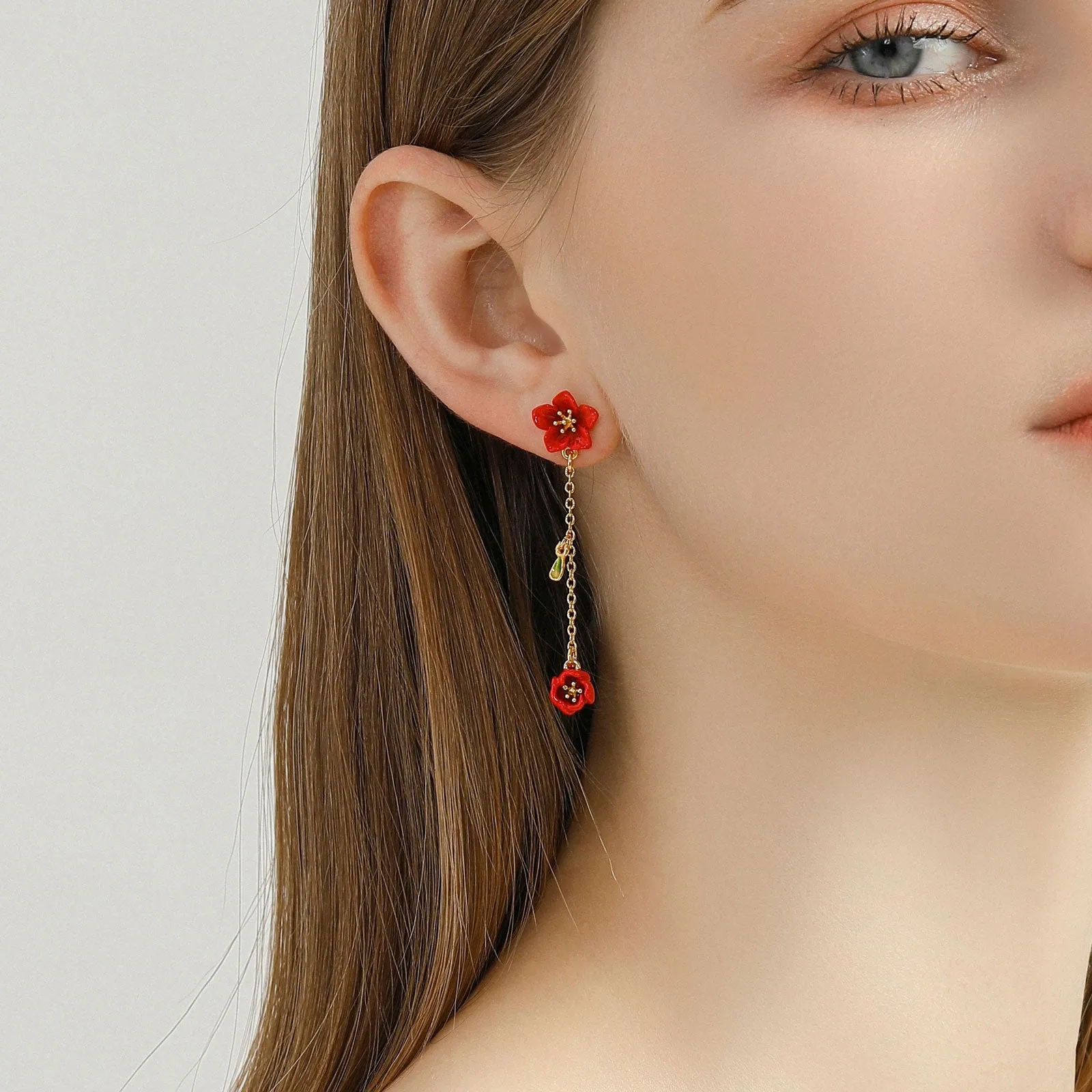 Begonia Flower Earrings