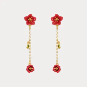 Begonia Flower Earrings