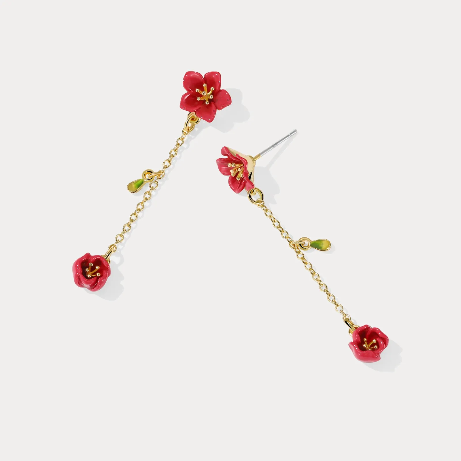 Begonia Flower Earrings