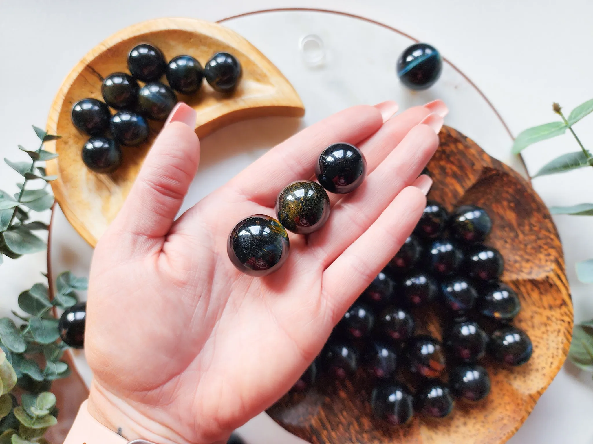 Blue Tiger Eye Sphere || Marble