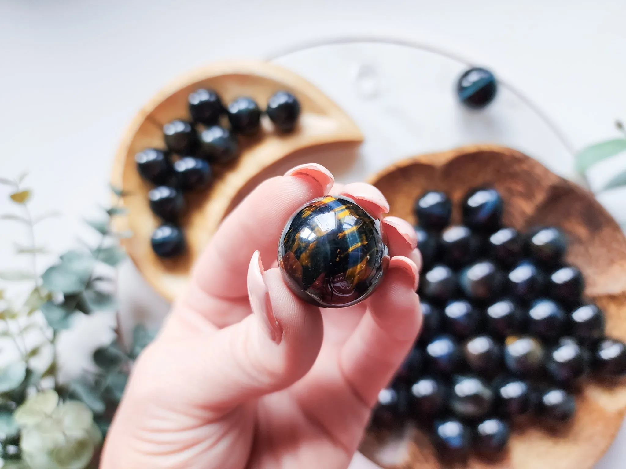 Blue Tiger Eye Sphere || Marble