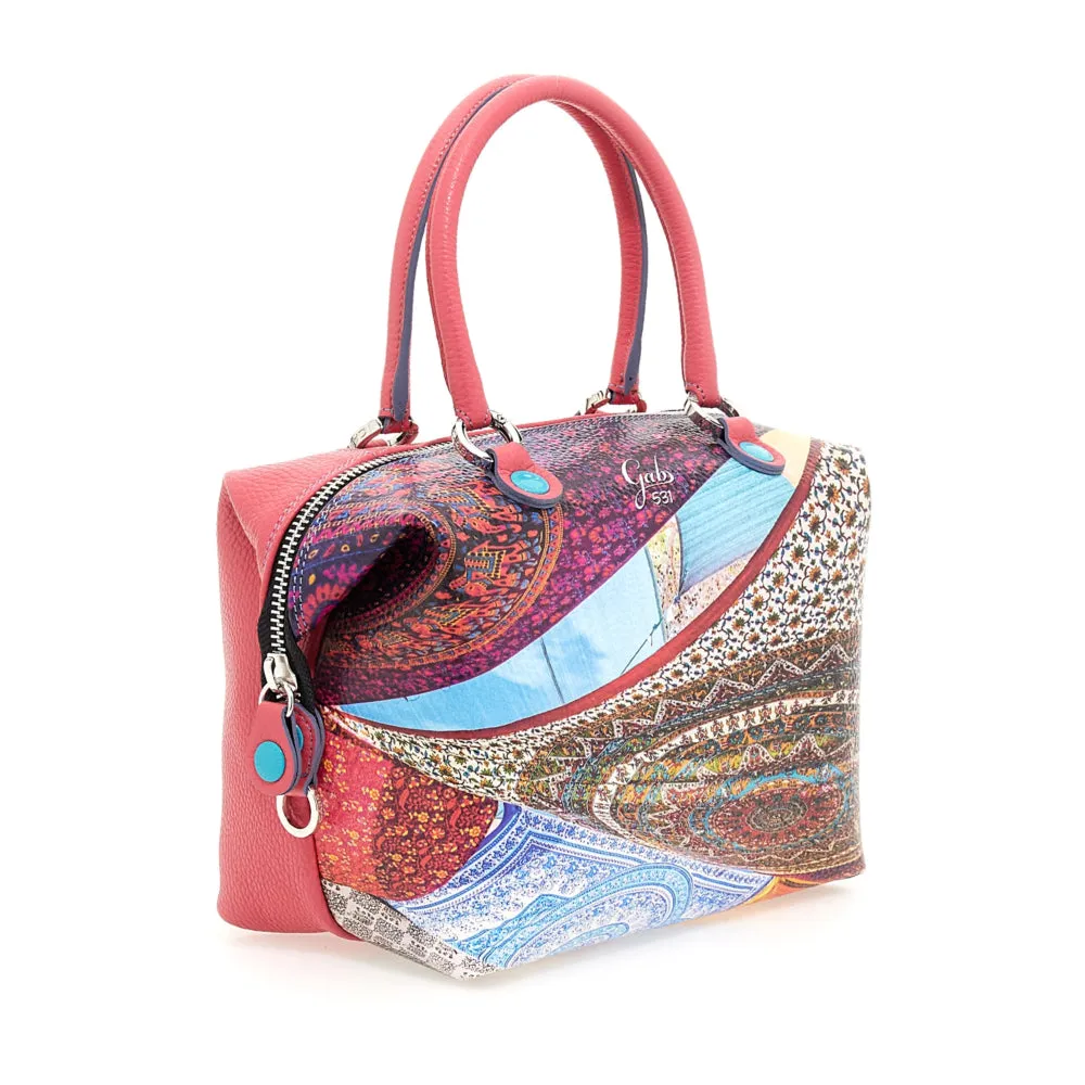 Borsa Donna a Mano con Tracolla GABS G3 PLUS Holiday in Pelle stampa Foulard Ibiza Large