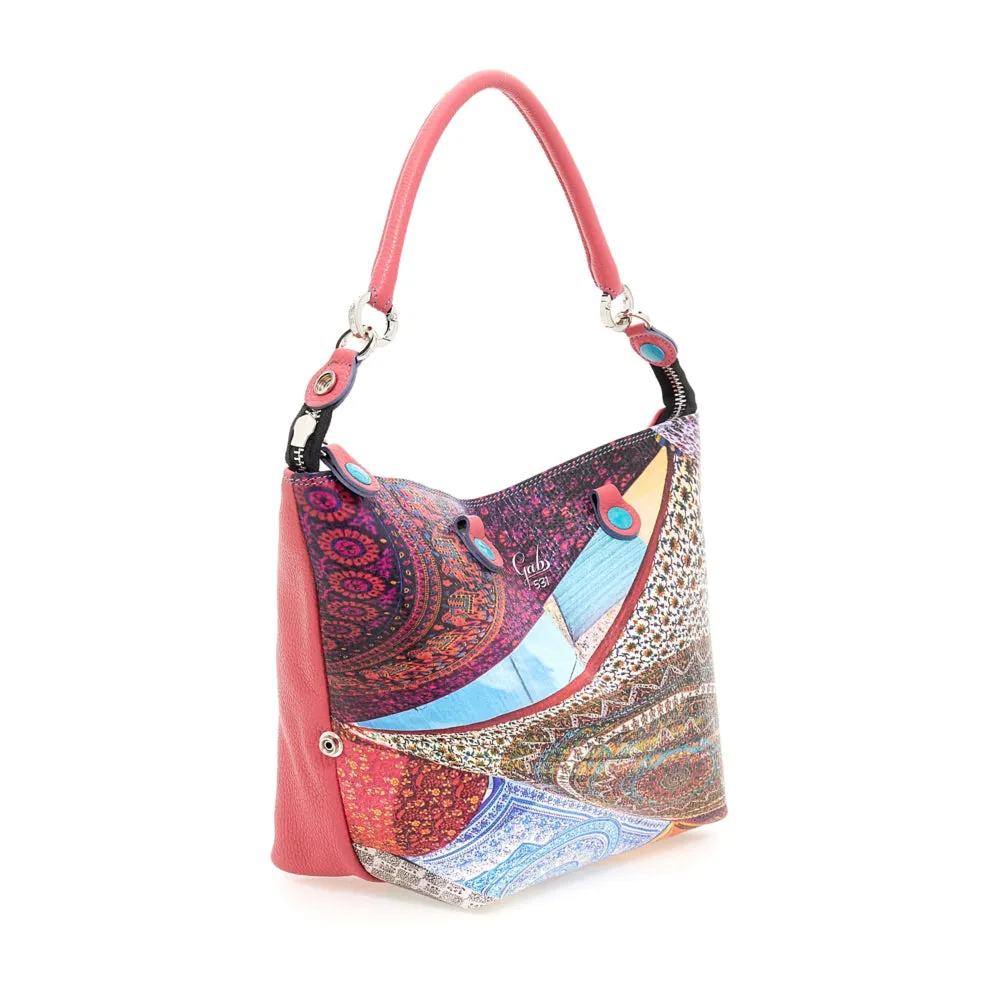 Borsa Donna a Mano con Tracolla GABS G3 PLUS Holiday in Pelle stampa Foulard Ibiza Large