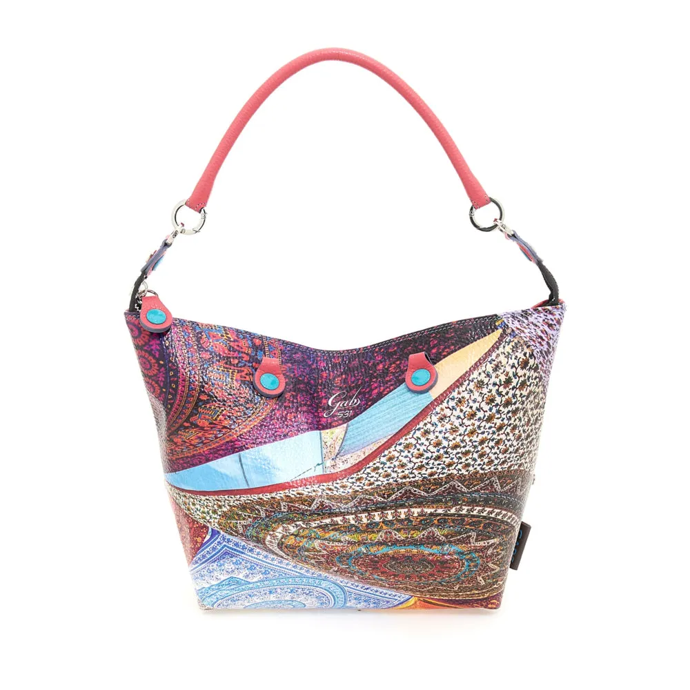 Borsa Donna a Mano con Tracolla GABS G3 PLUS Holiday in Pelle stampa Foulard Ibiza Large