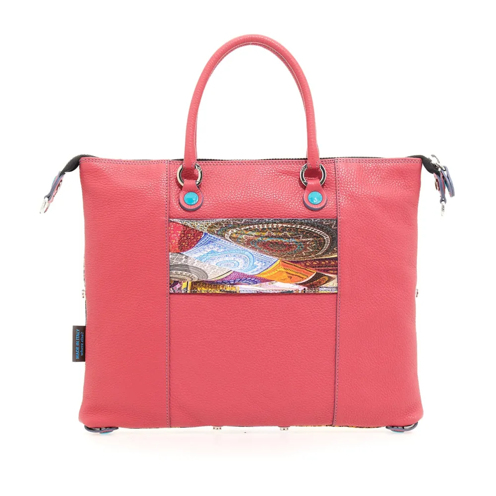 Borsa Donna a Mano con Tracolla GABS G3 PLUS Holiday in Pelle stampa Foulard Ibiza Large