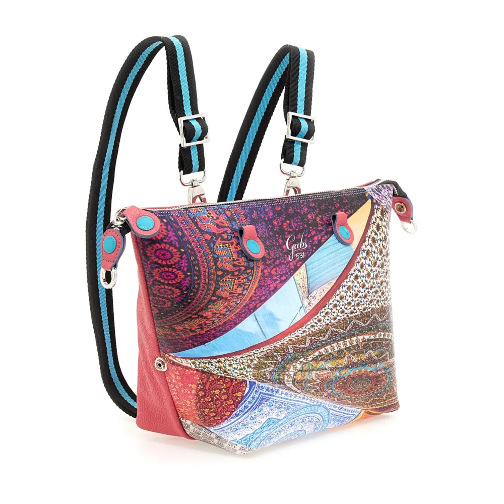 Borsa Donna a Mano con Tracolla GABS G3 PLUS Holiday in Pelle stampa Foulard Ibiza Large