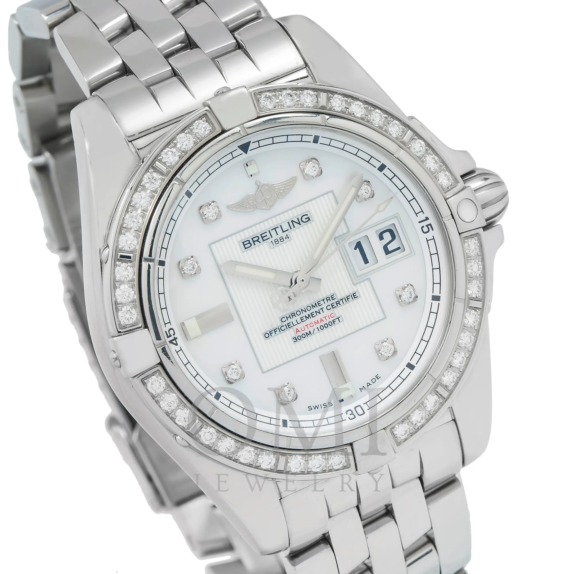 Breitling Galactic A49350 36MM Mother Of Pearl Diamond Dial And Bezel