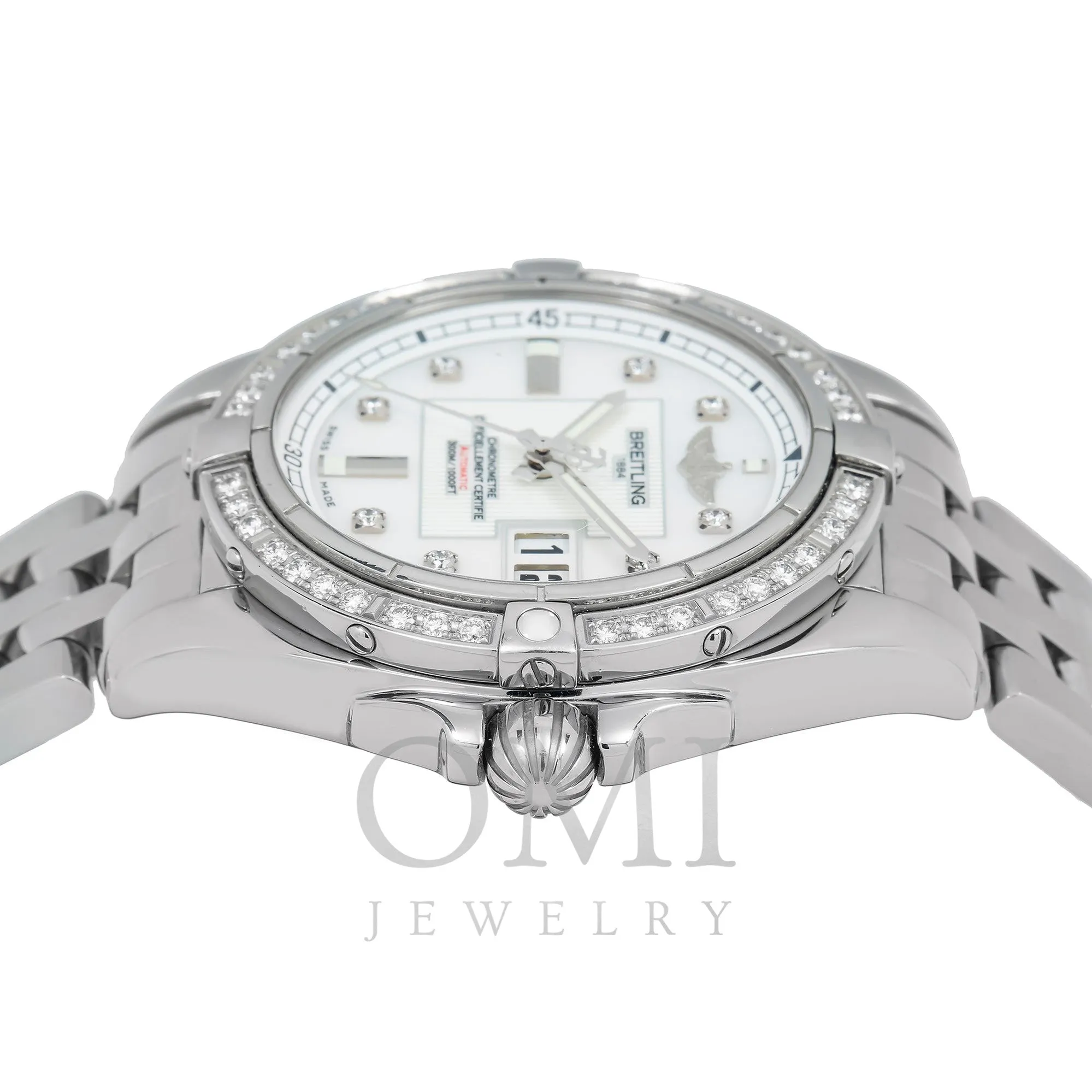 Breitling Galactic A49350 36MM Mother Of Pearl Diamond Dial And Bezel