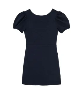 By Debra Girls Navy Puff Sleeve Sheath Dress