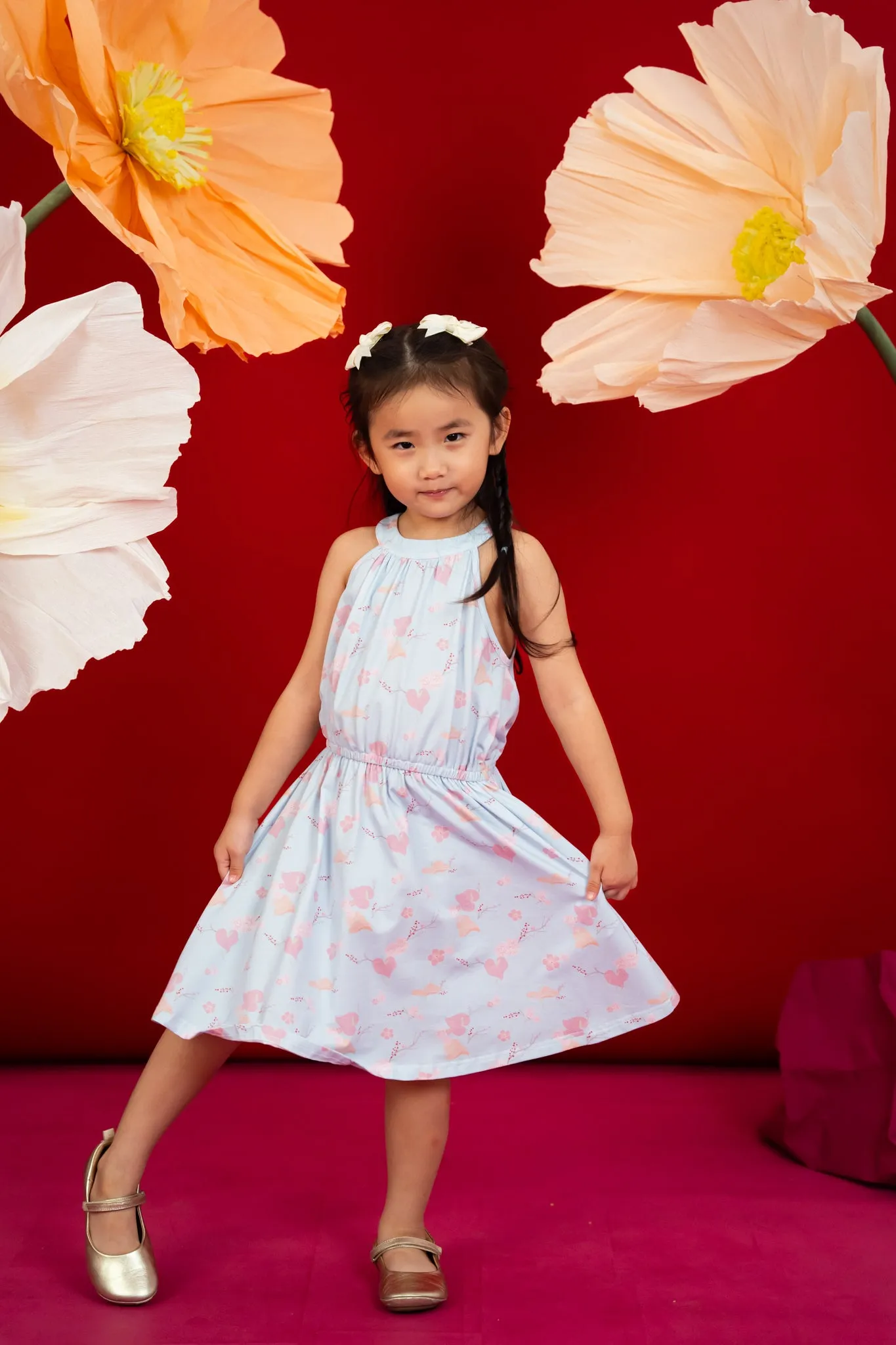 Callie Dress - Blue Blossom Lily