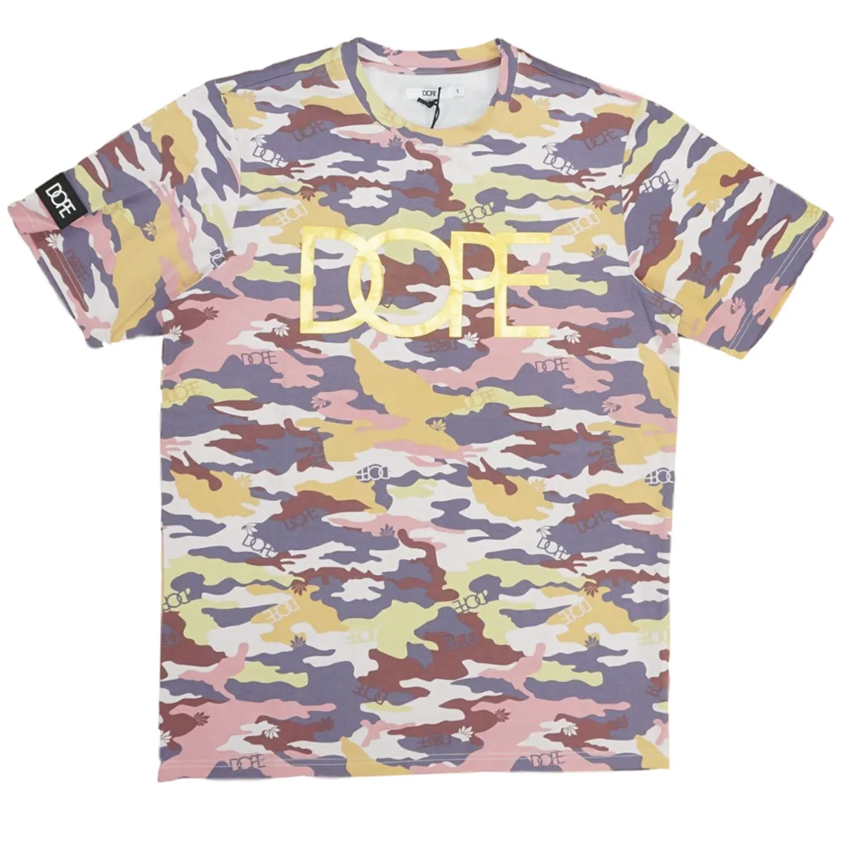 Camo Flock & Foil Tee (Purple) /D4