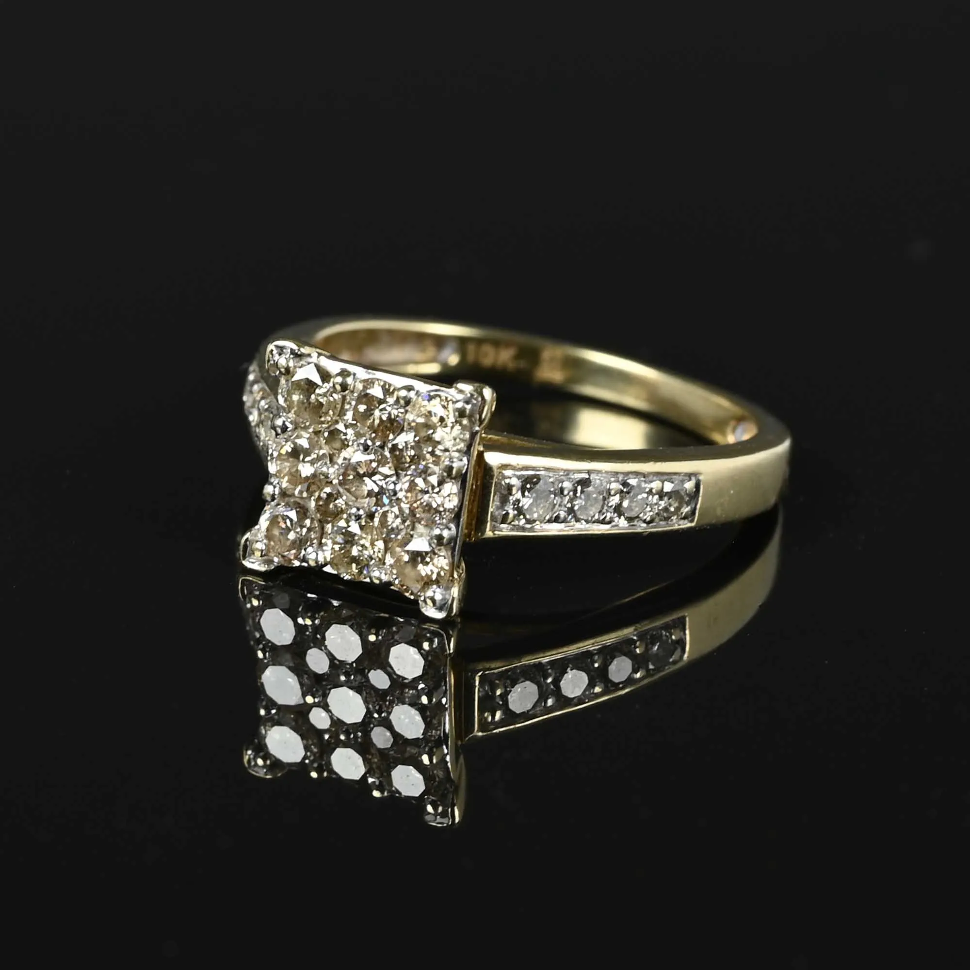 Checkerboard 1 CTW Champagne Diamond Ring ON HOLD