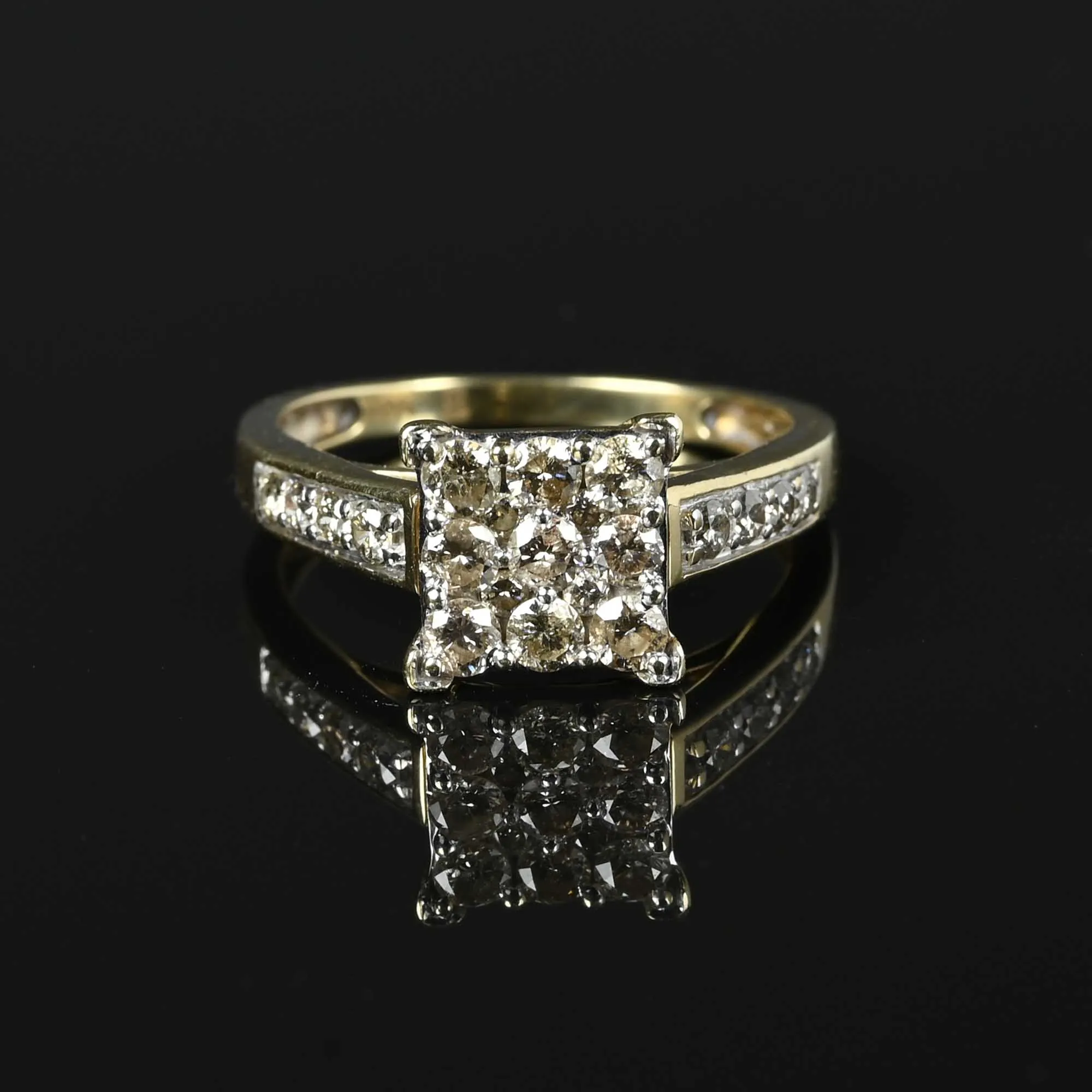 Checkerboard 1 CTW Champagne Diamond Ring ON HOLD