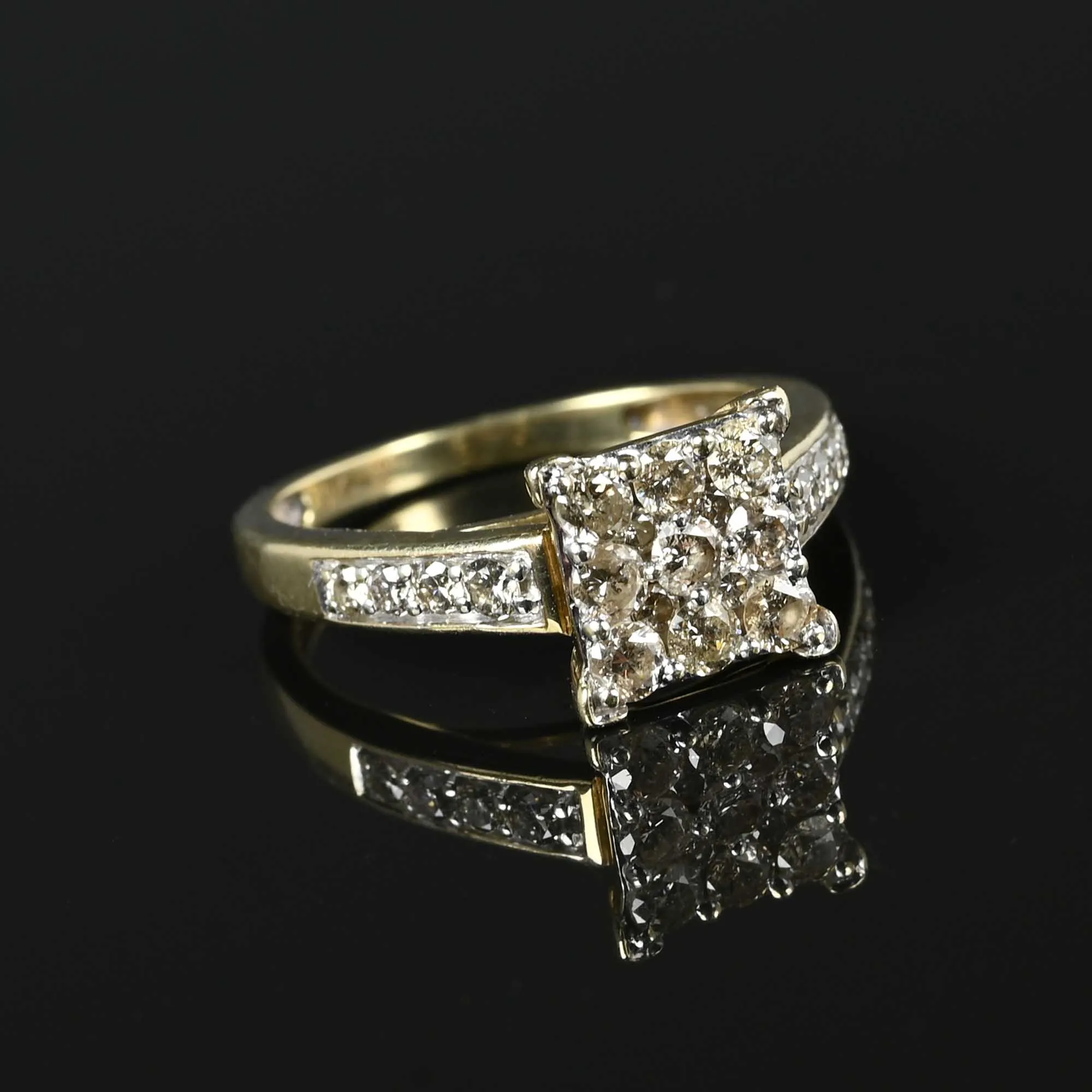 Checkerboard 1 CTW Champagne Diamond Ring ON HOLD