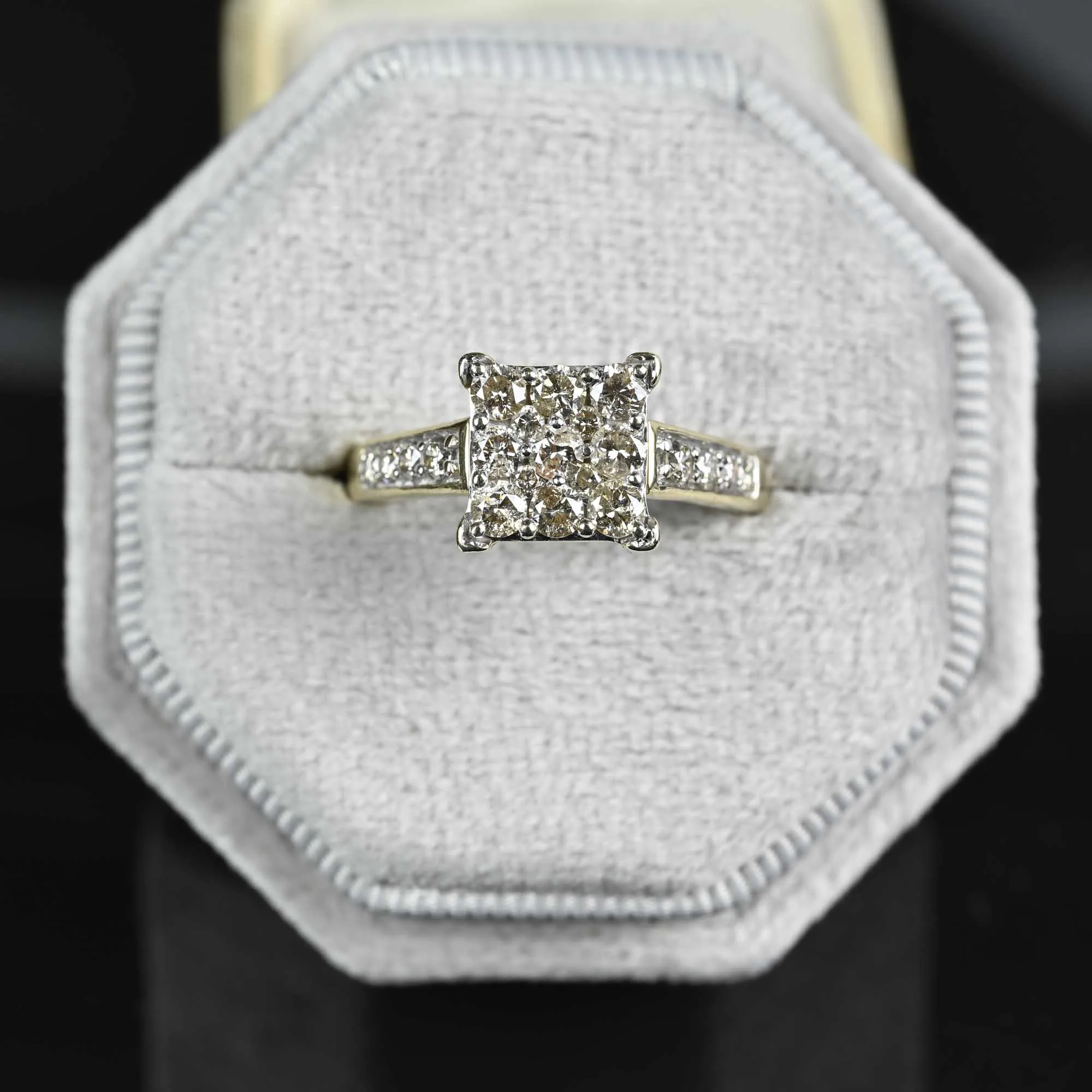 Checkerboard 1 CTW Champagne Diamond Ring ON HOLD