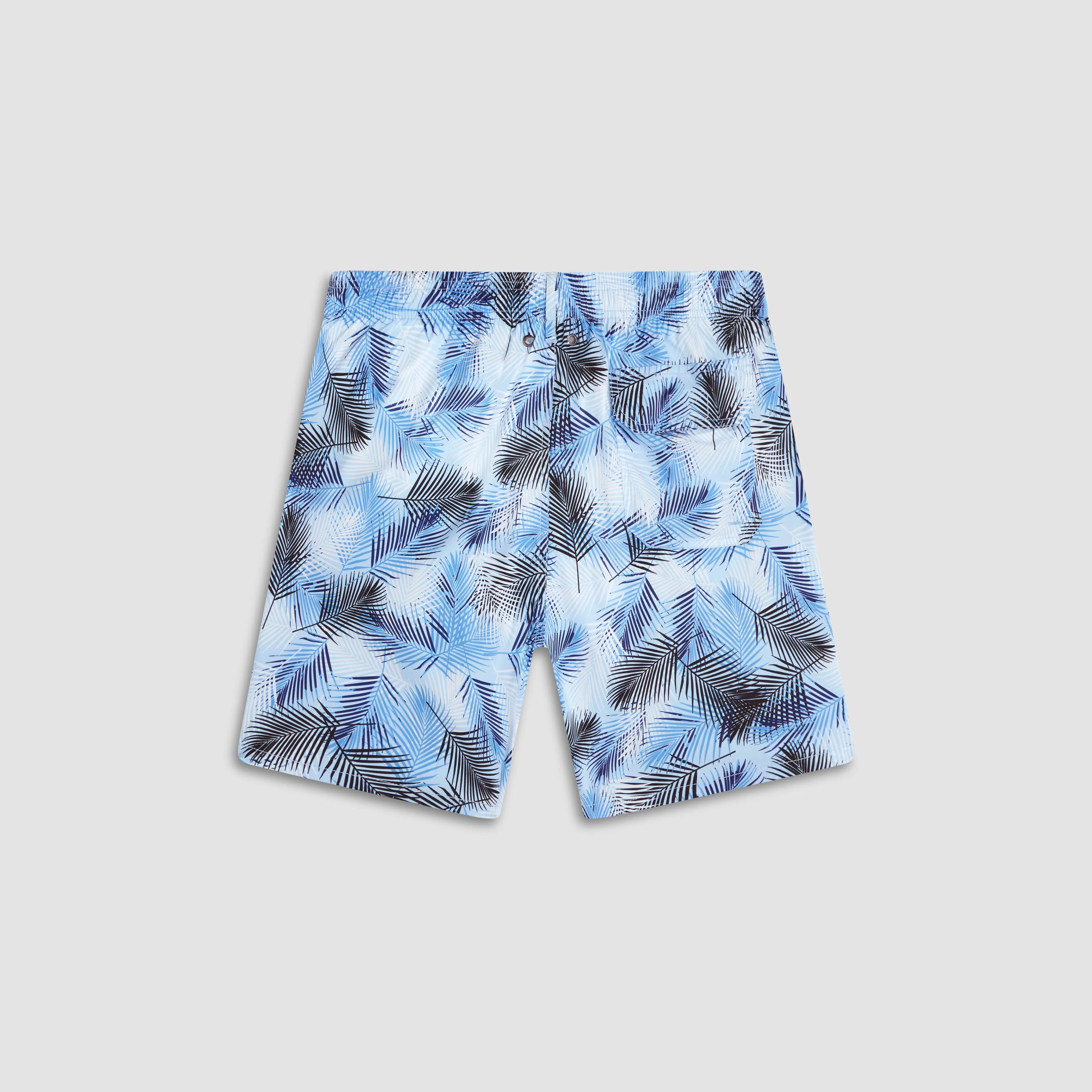 Cosmo Leaf Print Swim Trunks