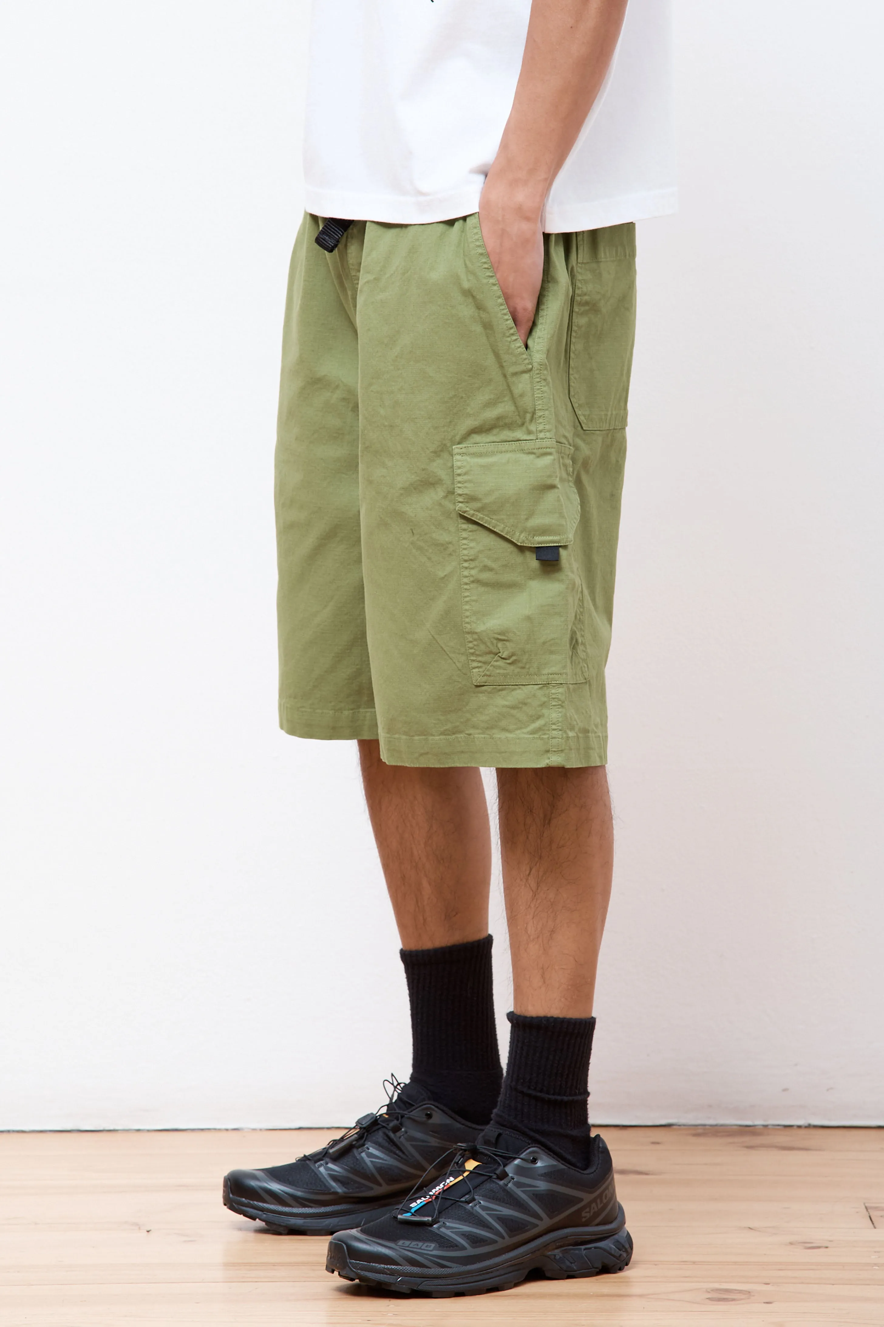 Cotton Ripstop Cargo Short Herbal