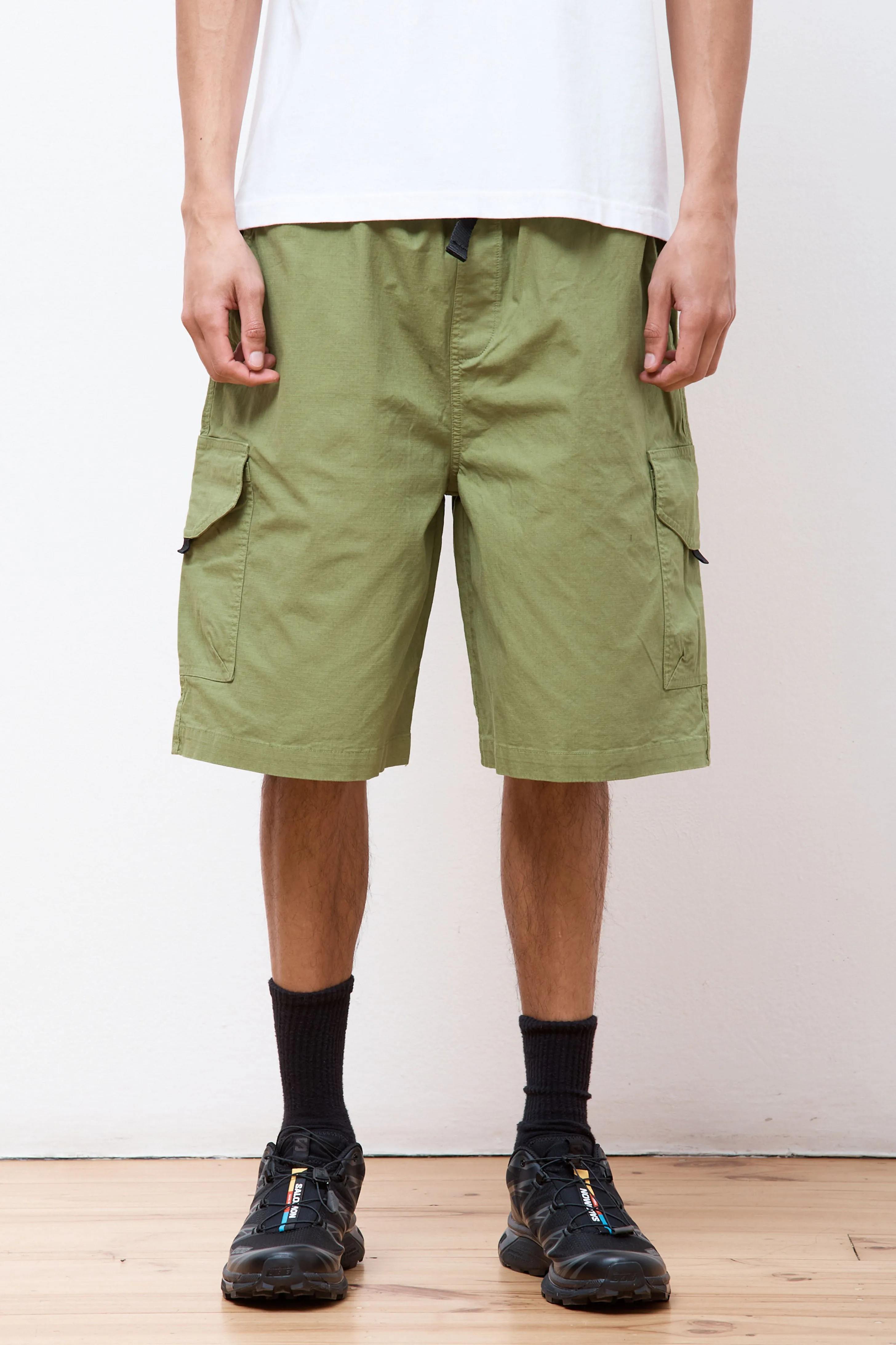 Cotton Ripstop Cargo Short Herbal