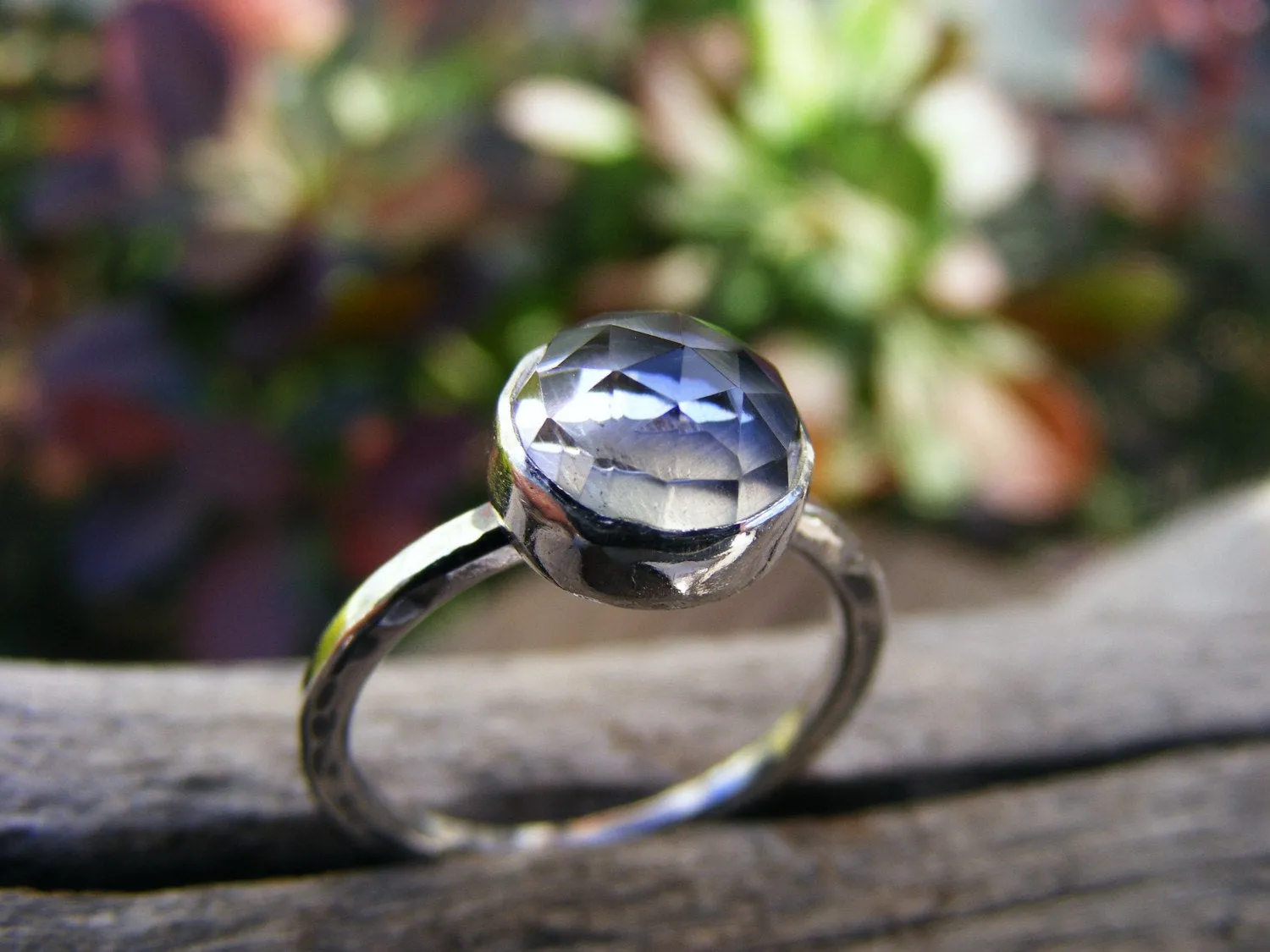 Crystal Quartz Sterling Silver STacking Ring