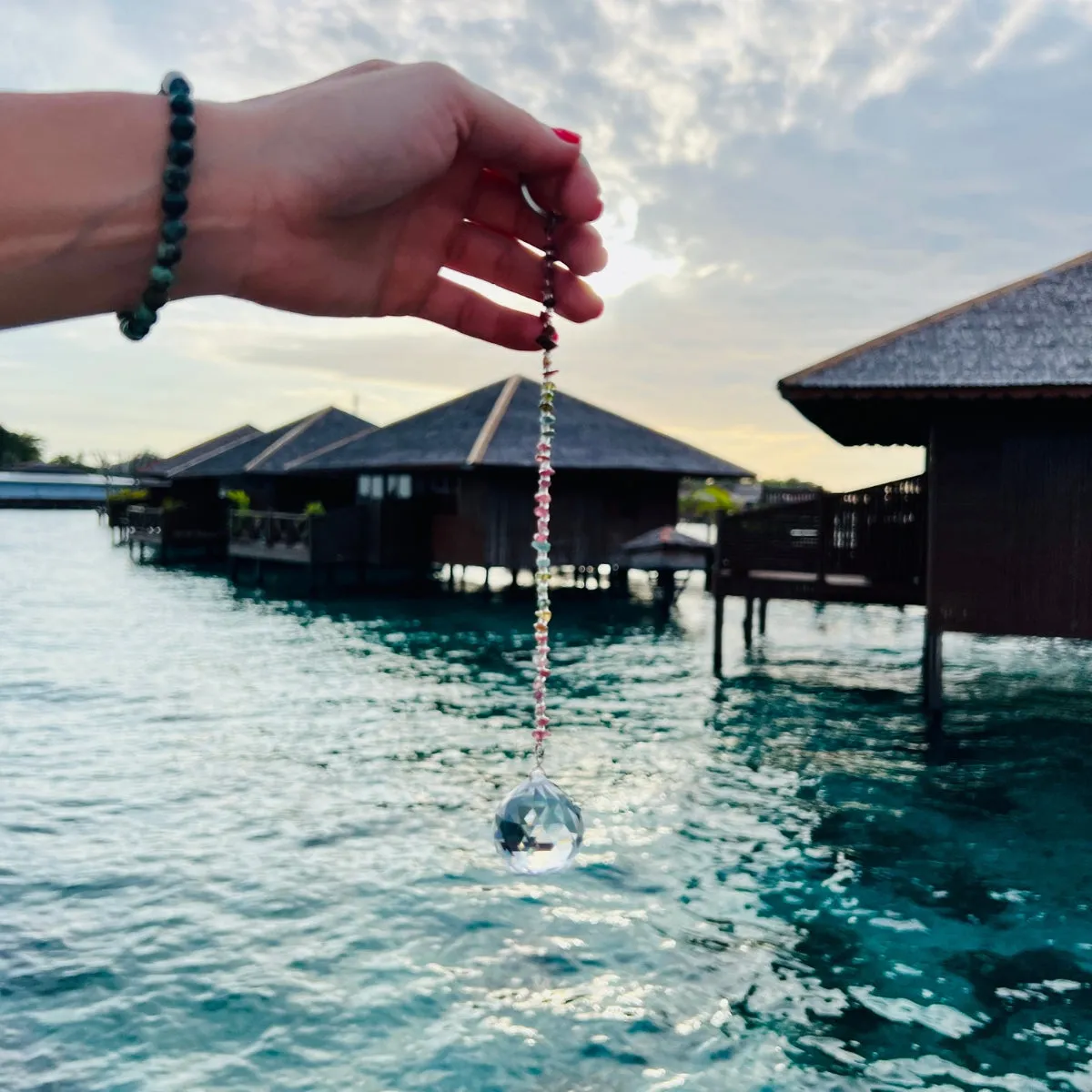 Crystal Sun Catcher - Rainbow Maker Tourmaline Keychain