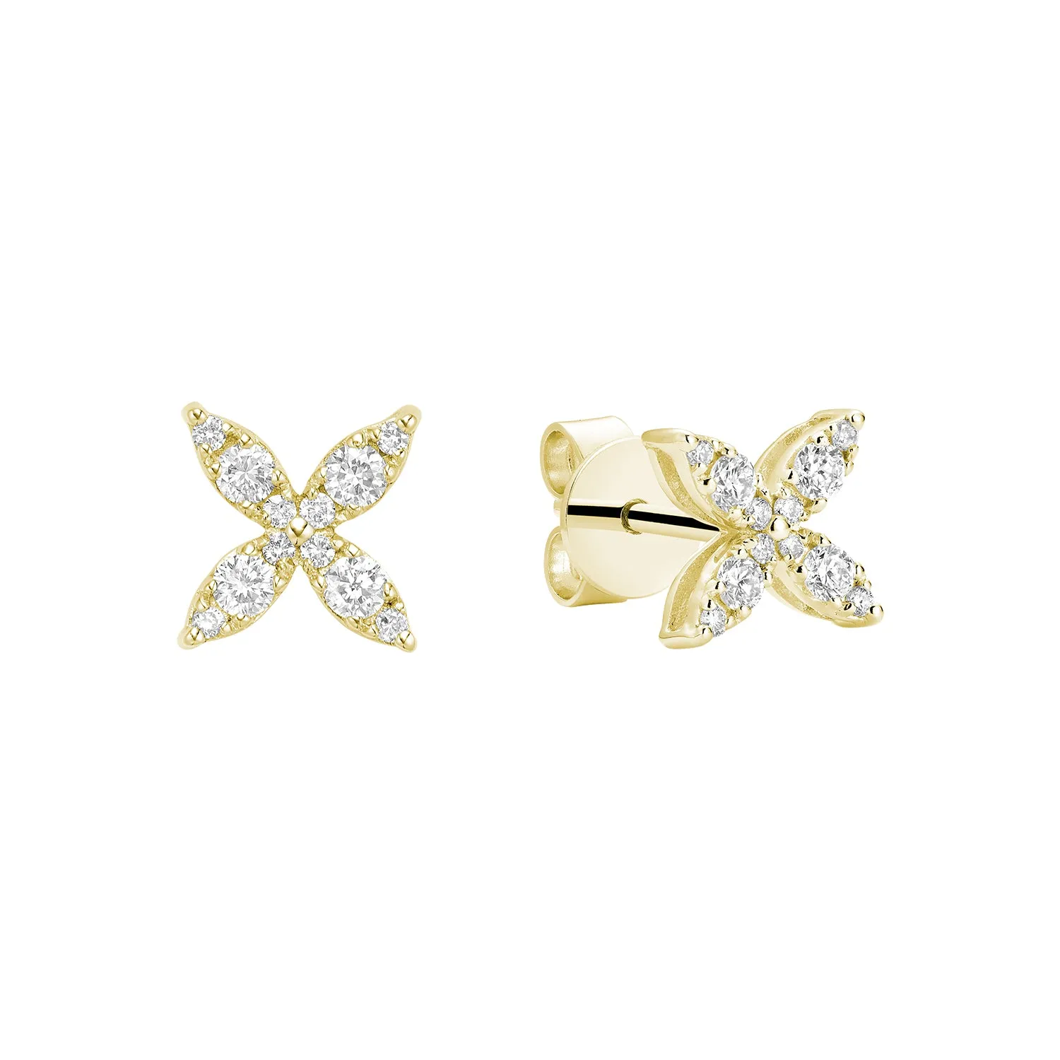 Diamond Clover Earrings