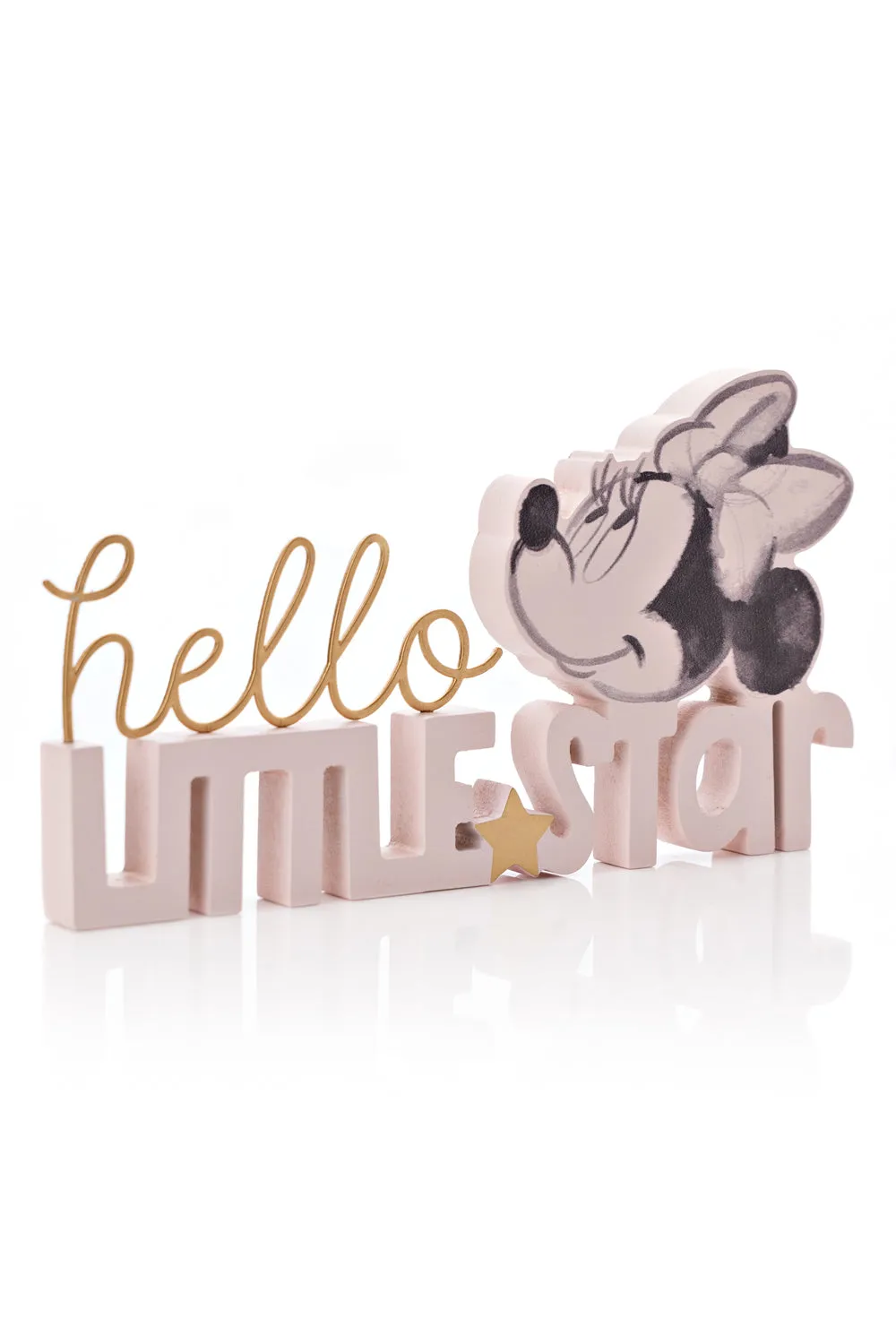 Disney Minnie Hello Little Star Mantel Plaque Pink