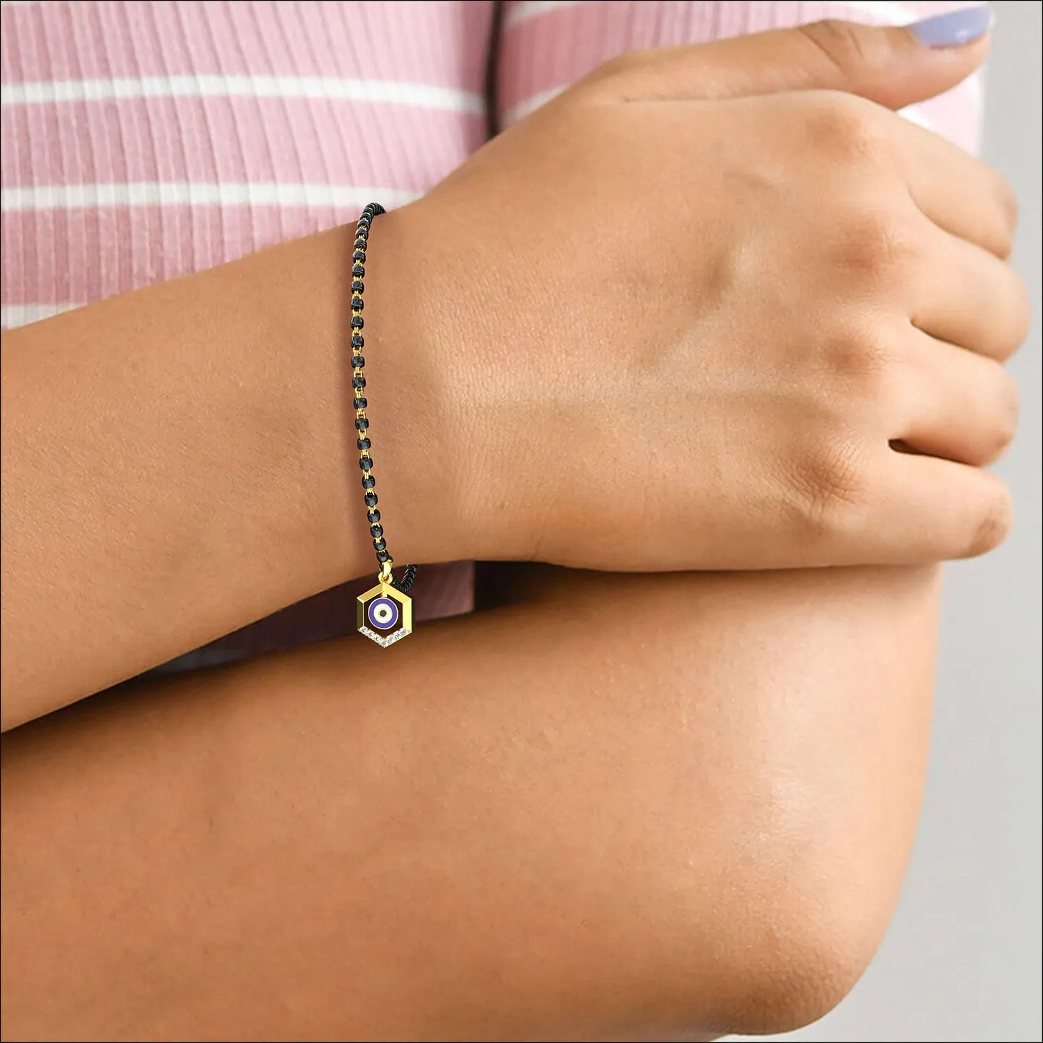 Doga Evil Eye Detachable Mangalsutra Bracelet