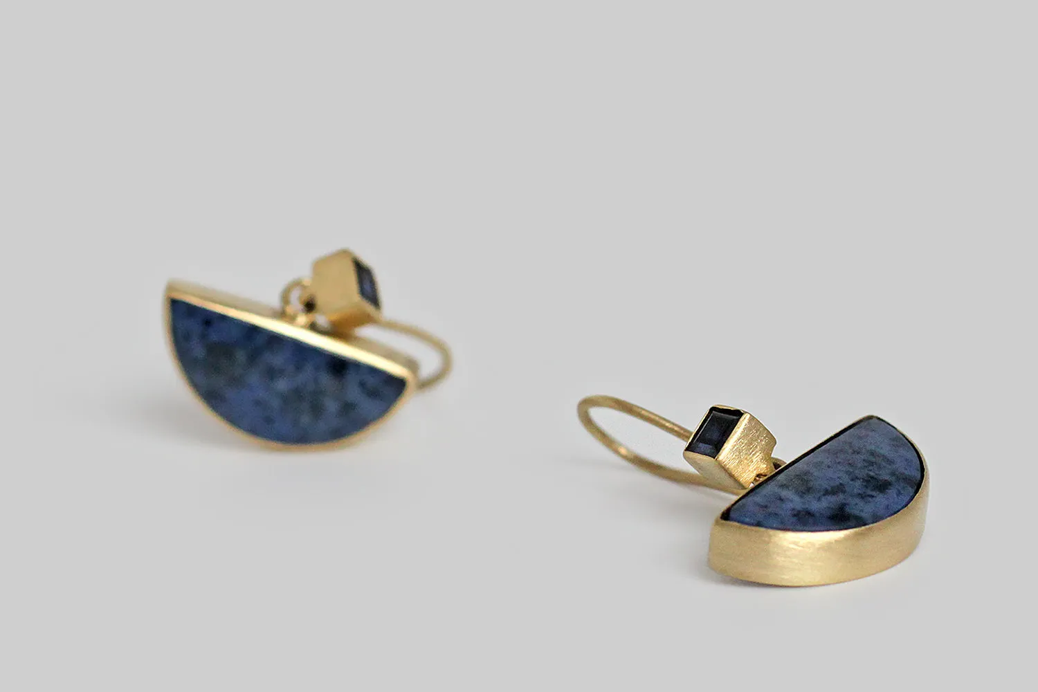 Dumortiorite & Blue Sapphire Voyage Earrings