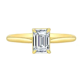 Emerald Cut Diamond Solitaire Ring