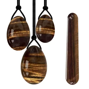 Feminine Kegel Exerciser Yoni Egg Tiger Eye Set