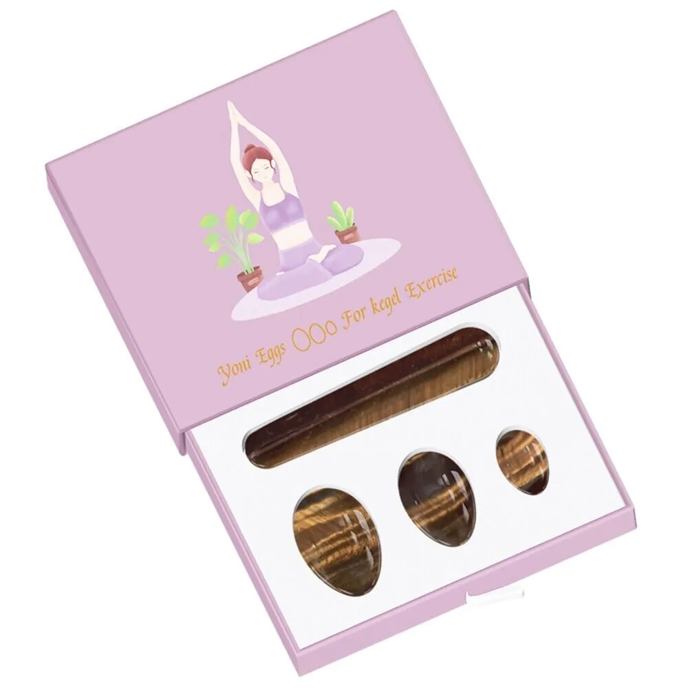 Feminine Kegel Exerciser Yoni Egg Tiger Eye Set