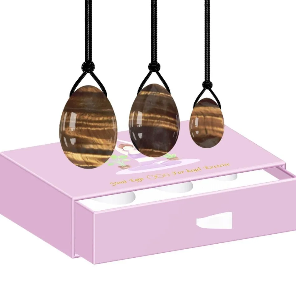 Feminine Kegel Exerciser Yoni Egg Tiger Eye Set