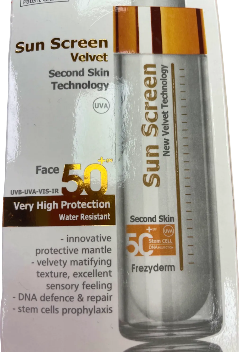 Frezyderm Sun Screen Velvet Second Skin Technology SPF 50 Face 50ml