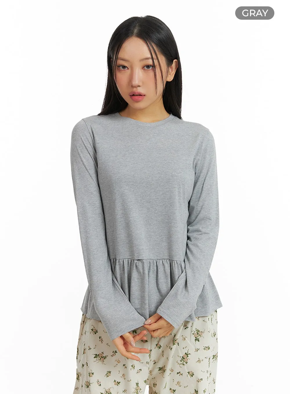 Frill Long Sleeve Top IM404