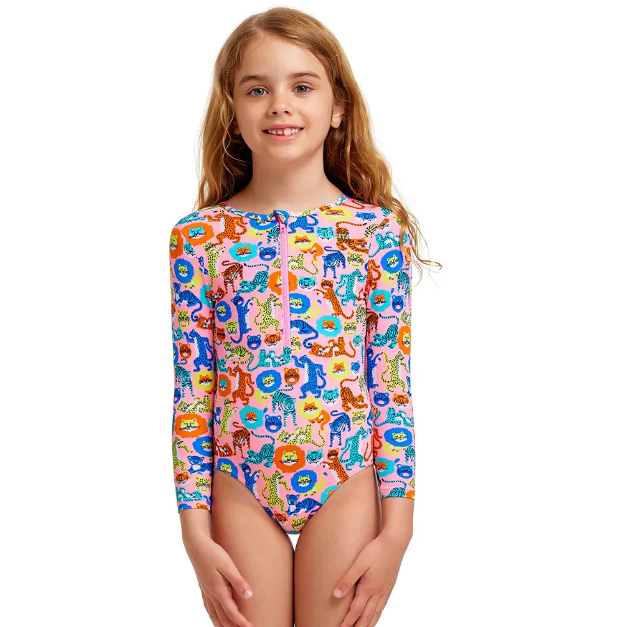 Funkita Toddler Girls Sun Cover One Piece FKS061G - Feline Fiesta